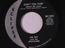 JOE RAY & SPONTANES: Don't You Care / One, Two, Three - Uptight 45 rare Soul