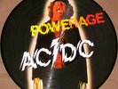 AC/DC POWERAGE LP PICTURE DISC RARE VINYL PIC DISK UK w/BON SCOTT METAL