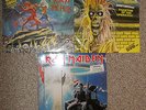 (3) IRON MAIDEN - 12 INCH E.P.'s - WOMEN IN UNIFORM, RUN TO THE HILLS, 2 MINUTES