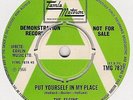 THE ELGINS - PUT YOURSELF IN MY PLACE - ORIG TAMLA MOTOWN G/W DEMO TMG 787  EX+