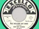 BABY BOY WARREN Not Welcome Any More 45rpm Excello 1962