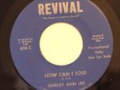 JUMPIN GOSPEL BLUES 45-SHIRLEY ANN LEE-HOW CAN I LOSE /I CAN'T GIVE UP on REVIVA