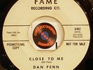 DAN PENN Close To Me FAME Records Soul 45 Soundclip
