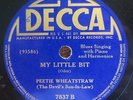 Peetie Wheatstraw - I Don't Feel Sleepy / My Little Bit - Decca 7837 78 rpm