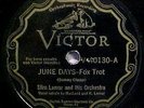 Slim Lamar- June Days/ You Never Did That Before- 78 rpm Record Victor 40130 E-