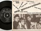 THE WHO MY GENERATION DANISH PS+45 1965 MOD FREAKBEAT HIGH NUMBERS WHITE SLEEVE