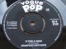 Crawford Brothers - It Feels Good - VOUGE POP 45-V 9140 - VG+