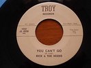 OBSCURE FT WORTH TEXAS  ROCK GARAGE BAND 45 RPM RICK & THE KEENS ON TROY 1002