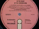 King Crimson: In the court of the Crimson king ORIG. UK PINK  ISLAND MINT-/EX++