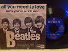 Beatles – All You Need Is Love b/w Baby, You're a Rich Man 7” single Spain (p/s)