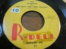 RARE DOO WOP 45 THE JAGUARS 45 1950S R-DELL CLEAN THE WAY YOU LOOK TONIGHT 45