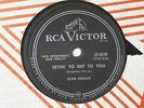 ELVIS PRESELEY - Tryin' To Get To You/I Love You Because - RCA Canada - 78 RPM