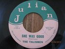KILLER NORTHWEST GARAGE PUNK 45 ;THE TALISMEN; SHE WAS GOOD