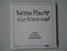 LP Ton Steine Scherben - Keine Macht für Niemand , Rio Reiser , Wellpappe Cover
