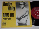 Mega rare Buddy Holly single 45 Rave on/Peggy sue UK Export forScandinavia Decca