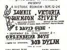 LONNIE JOHNSON, VICTORIA SPIVEY & BOB DYLAN gerdes Folk City ORIGINAL 60s FLYER