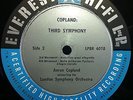 AARON COPLAND third symphony LP Mint- LPBR-6018 Everest Belock ED1 1959 Mono