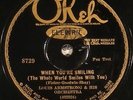 Louis Armstrong and His Orchestra, Okeh 8729 (non-vocal takes), E- / E-V+