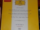 L. HOELSCHER Cello & J. DEMUS Piano Brahms Sonatas DGG Tulip 1958 red stereo NR