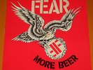 FEAR  MORE BEER RESTLESS RECORDS 1985 HARDCORE LP RARE NICE COPY