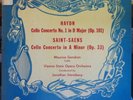 MAURICE GENDRON haydn & saint saens cello concertos LP VG+ OCS 23 Vinyl 1951