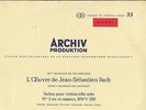 PIERRE FOURNIER BACH SOLO CELLO SUITES 5&6 ARCHIV RED STEREO 198188