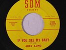 JOEY LONG: If You See My Baby / Something To Ease My Pain 45 rare Oldies