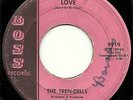 THE TREN-DELLS GARAGE ON BOSS LABEL #9919  LOVE B/W IT'S SO RIGHT WOL
