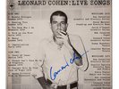 LEONARD COHEN -  SIGNED BY ARTIST - VINYL LP (SLEEVE ONLY) 100% ORIGINAL