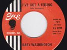 BABY WASHINGTON - I've Got A Feeling / Hush Heart - R&B Soul Mod Popcorn - HEAR
