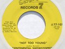 hear: CONTINENTAL SHOWSTOPPERS on Seventy 7 rare northern soul 45 Not Too Young