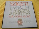 RARE SZIGETI BACH SONATAS & PARTITAS SOLO VIOLIN VANGUARD 3 LP BOX BG 627/9