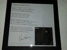 Gary Numan Framed Splinter Album Lyrics And  Prototype Artwork Signed