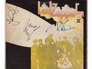LED ZEPPELIN - 2 - SIGNED BY BAND VINYL LP SLEEVE ONLY ORIGINAL