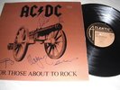 AC/DC,FOR THOSE ABOUT TO ROCK,SIGNED BY 5 MEMBERS,GERMAN PRESSING,rare LP VINYL