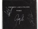 EMERSON LAKE & PALMER  - WORKS - SIGNED BY BAND VINYL SLEEVE ONLY ORIGINAL