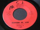 Detroit Jr   Mother In Law / Can't Take It   C.J R&B northern soul blues 45 HEAR