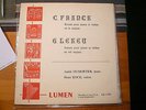 Henri Koch violin,Andre Dumortier piano-play's Franck and Lekeu