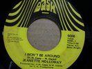 JEANETTE HOLLOWAY I Won't Be Around DASH Miami Funk Soul 45 RARE HEAR
