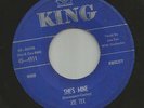 R&B ROCKER bw/ BLUES--JOE TEX-- SHE'S MINE --HEAR BOTH- 1956  KING