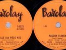 Dalida 78 RPM Record La fille aux pieds nus / Passion Flower