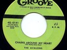 The Avalons RARE Doo Wop 45 GROOVE 0141 Chains Around My Heart Ooh She Flew HEAR