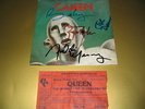 Queen - signed We are the champions / We will rock you 7 inch - Freddie Mercury