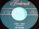 HEAR::: MEL WILLIAMS Lonely Heart   Soldier Boy 1955n FEDERAL 12236