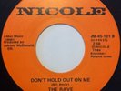THE RAVE, DON'T HOLD OUT ON ME/STEPPIN STONE, ON NICOLE 101 MEMPHIS TN MINT