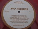 The Who WHO ARE YOU CANADIAN LP ' RED VINYL ' ONE PLAY EVER 100% MINT MINUS