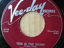 The Kool Gents DOO WOP 45 This Is The Night / Do Ya Do on Vee Jay Lbl HEAR BB229