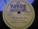 BOBBY LEE TRAMMELL You Mostest Girl / Uh Oh  78rpm BRAZIL