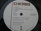 U2 OCTOBER UK LP 1ST PRESS ONE PLAY EVER 100% NEAR MINT WITH A MINT SLEEVE