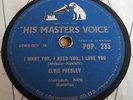 ELVIS PRESLEY   I WANT YOU, I NEED YOU, I LOVE YOU ** HMV 78 rpm